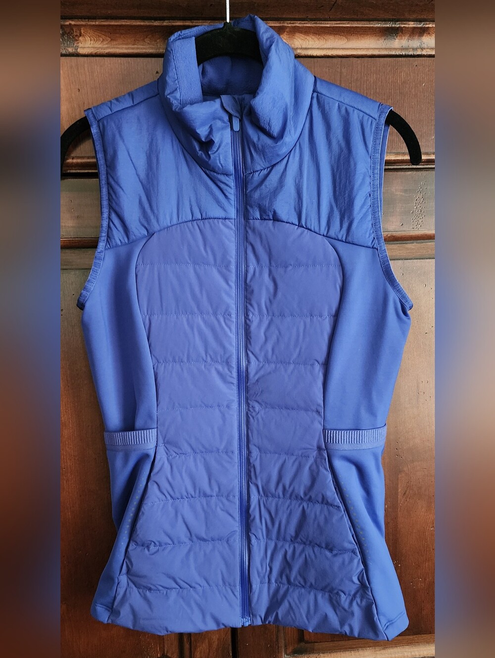 Lululemon Royal Blue Quilted Sleeveless Vest - Zip Front, Size 6